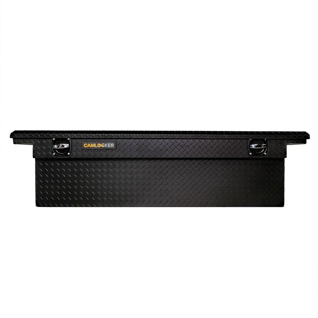 KS71LP_MB – CAMLOCKER Tool Box, Crossover Low Profile Single Lid Diamond Tread Matte Black Aluminum 71 Inch Length x ...